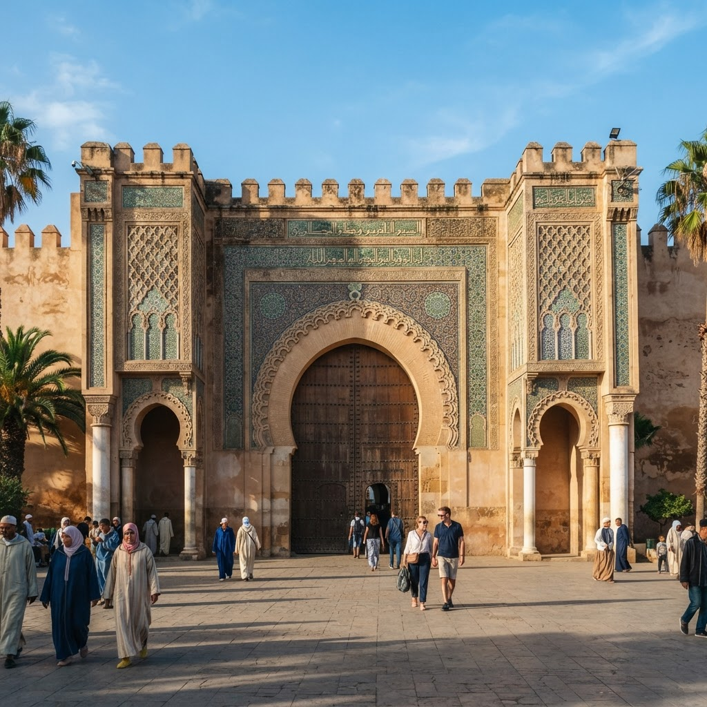 Bab Mansour gate in the imperial city of Meknes