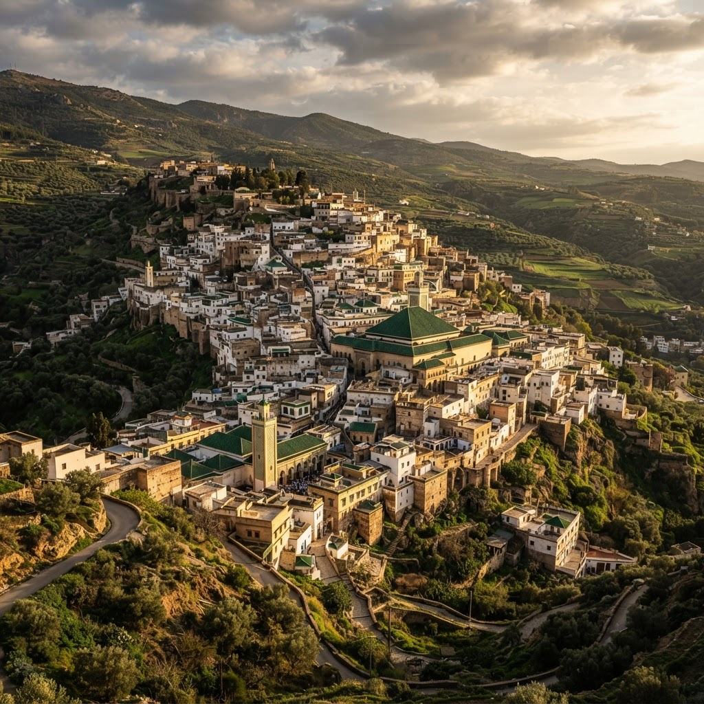 The hillside town of Moulay Idriss Zerhoun